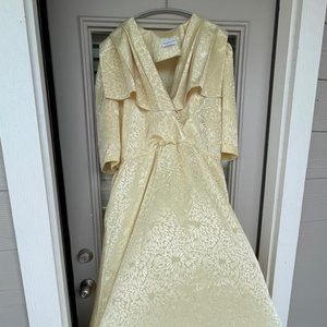 Vintage Light Yellow Floral Dress